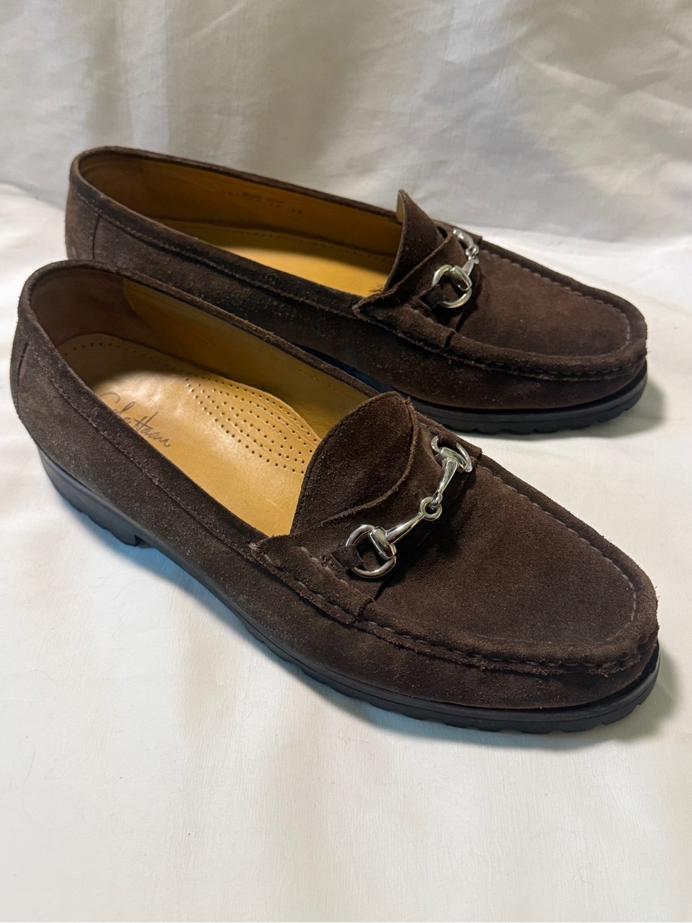 Cole Haan Men’s Brown Suede Bit Loafers Driving Shoes 9.5M